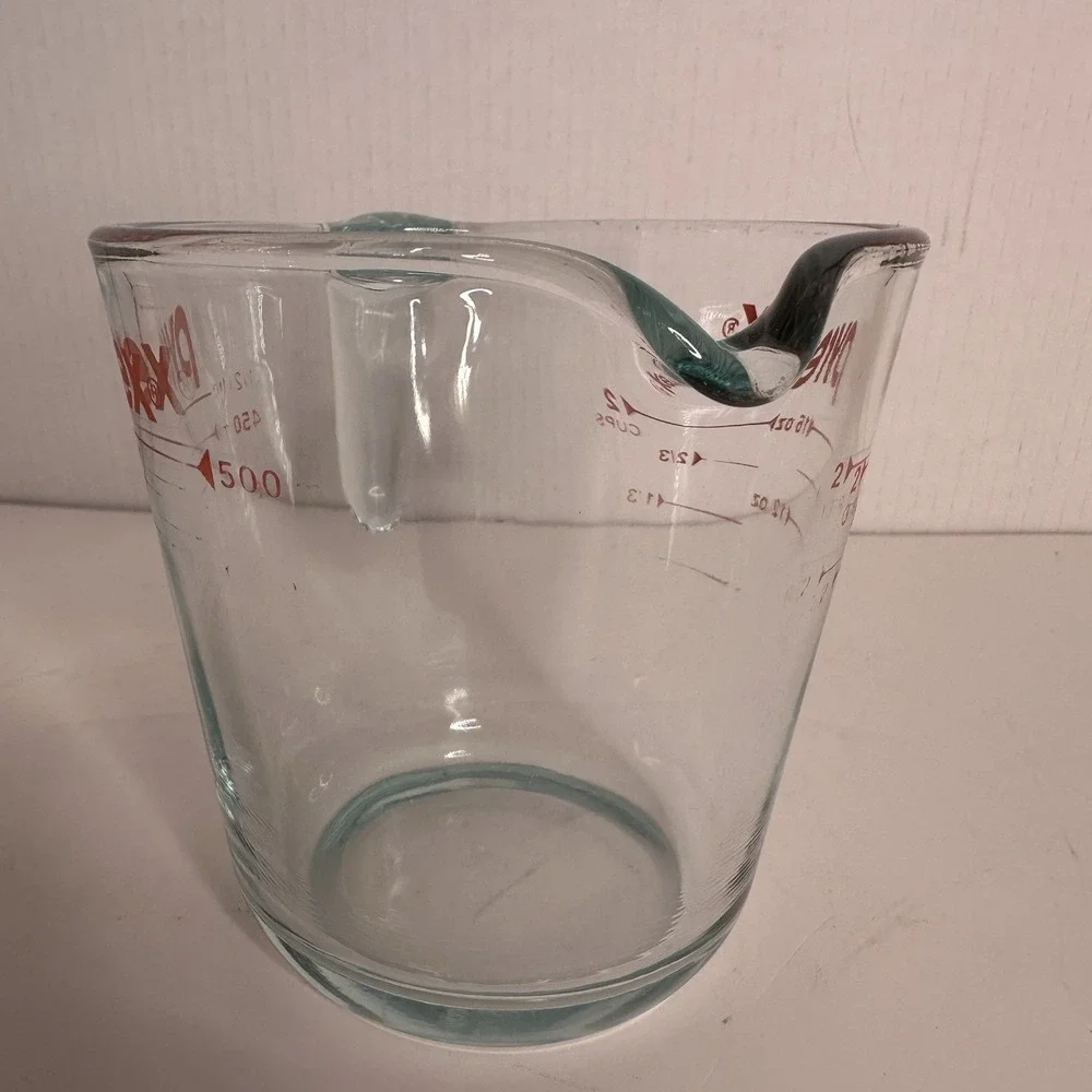 Pyrex Glass‎ Blue Tint 2 Cup 16 Oz Measuring Cup Open Handle
